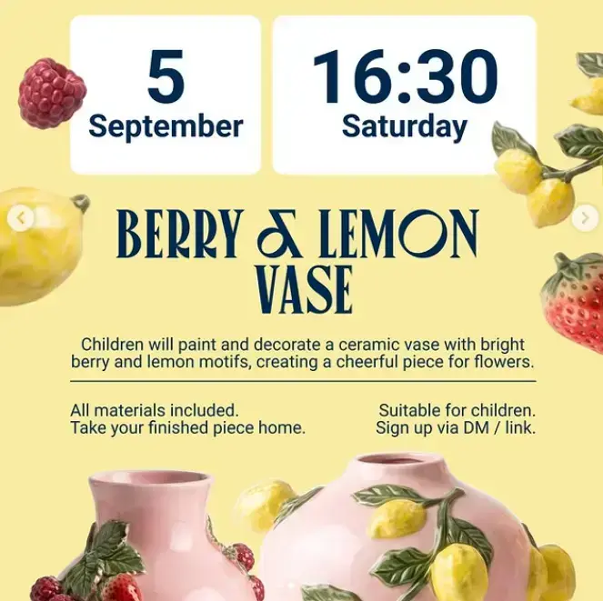 BERRY AND LEMON VASE
