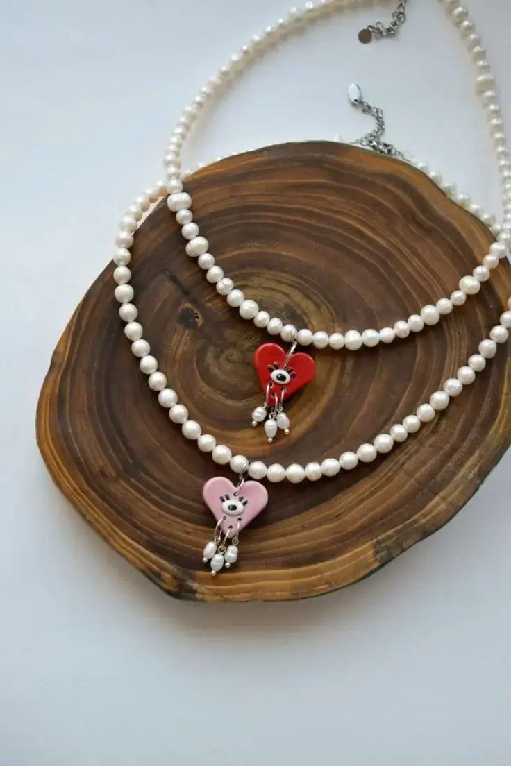 Pearl and ceramic jewelry