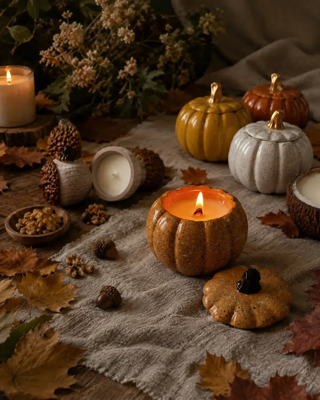 Acorn & Pumpkin Candles